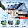8AWG Solar Panel Wire 10mm², 2 Pack 50FT Red &