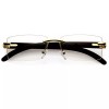 Street Knitted Gold Frame Rimless Mens Black Woodgrain 90s Rectangle