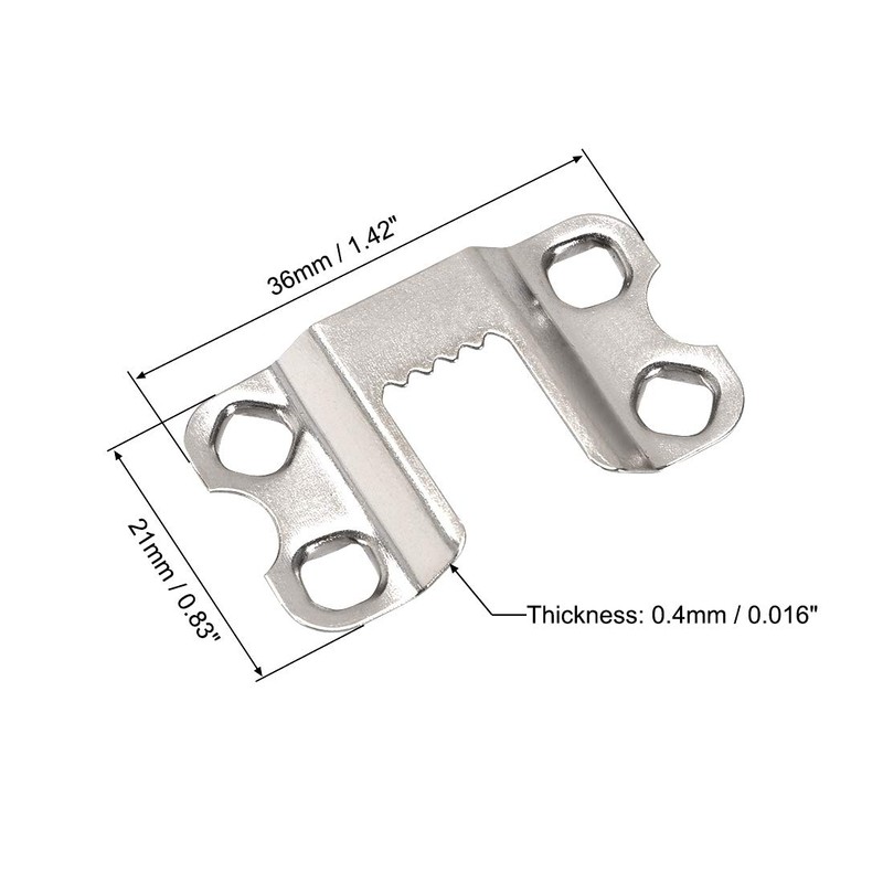 uxcell Picture Hangers, 36mm 4-Hole with Screws for Frame Hanging,