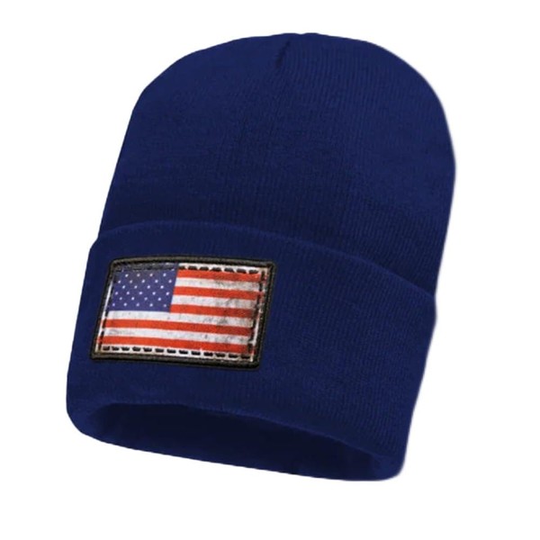S A Co. Beanie - Double-Needle Stitching, Machine Washable, Navy