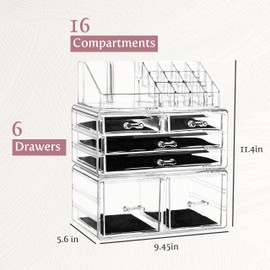Masirs Clear Cosmetic Storage Organizer, Classy Design, Versatile, Simplifies Your Life