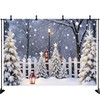 Christmas Photography Backdrop Glitter Snowy Forest Pine Tree Background Xmas