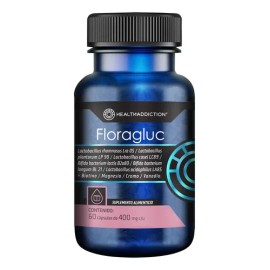 Healthaddiction Probióticos Glucosa Floragluc Apoyo Digestivo Control Biotina Magnesio Cromo Vanadio Salud Integral Cápsulas