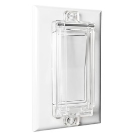 Light Switch Guard, ILIVABLE Child Proof Rocker Switch Plate Cover Prevents Kids or Accidental Turned On/Off Switch While Allowing Access (Clear, 2 Pack)