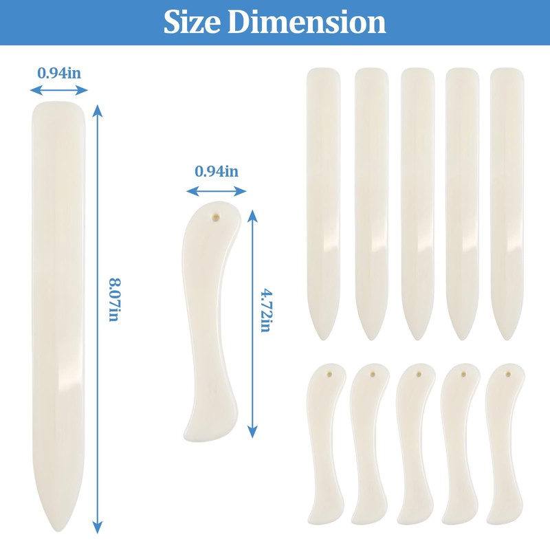 10 Pcs Bone Folder Tool Set for Scoring, Folding, Creasing