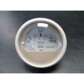 FARIA OIL PRESSURE GAUGE CREAM BEZEL WHITE & BEIGE FACE GP9881A BOAT