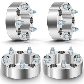 AINTIER 4X 5x5.5 108mm 2" Silver Wheel Spacers 5 Lug 5x139.7 fits for Grand Vitara Wheel Spacers for Tracker Wheel Spacers for Vitara Wheel Spacers with 12x1.25