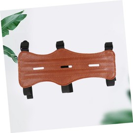 KOMBIUDA 2pcs Fashion Pu Leather Safe Strap Armband Archery Arm Guard Triple Buckle Adjustable for Arm Sizes Protective Comfortable for Hunting
