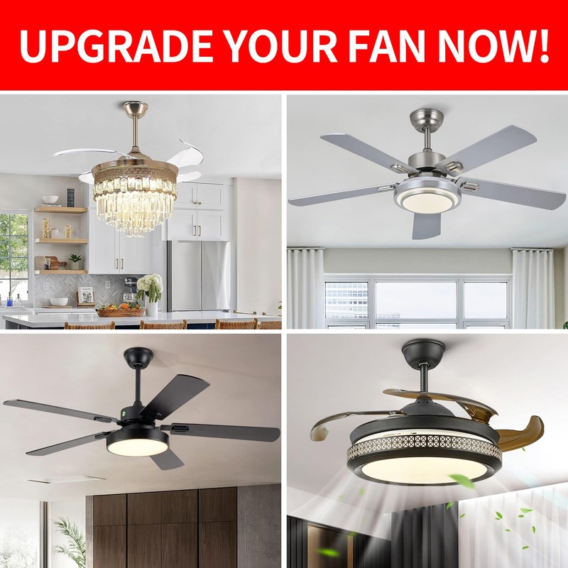 Universal Ceiling Fan Remote Control Kit，Multifunctional Wireless 3-in-1 Ceiling Fan