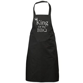 60 Second Makeover Limited King Of The BBQ Black Apron Fathers Day Gift BBQ Accessories Aprons For Men Grandad Dad Husband Chef Cooking Kitchen Present Fathers Day