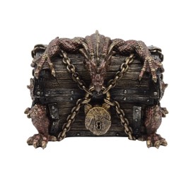 Treasure Gurus Red Fire Dragon Chest Desktop Diversion Hidden Compartment