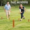SunNordik Rubber Wood Kubb Yard Game Set for Kids &