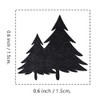 Trees Rubber Stamp, 3/5 Inch Small Mini Christmas Stamp for