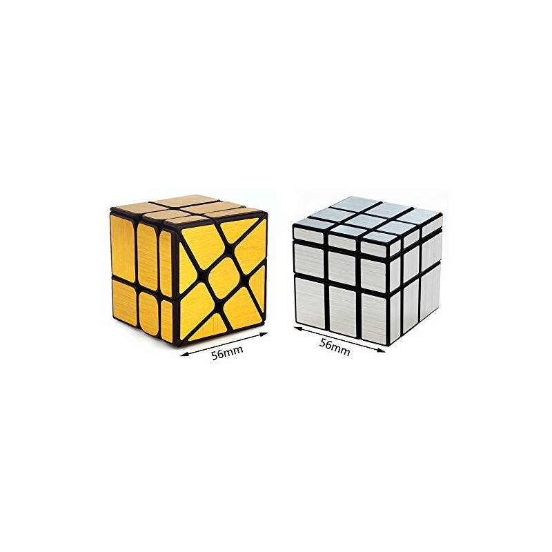 TANCH Mirror Speed Cube Set 2 Pack of 3x3 Mirror