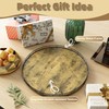 Lazy Susan Turntable Organizer for Table Top, 21’’ Round Wooden