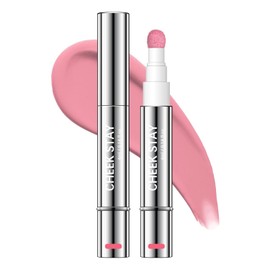 Rubor Líquido en Varita, Rubor Rostro Mate con Aplicador de Cojín, Blush Líquido Cremoso Suave Acabado Brillante Natural Hidratante Mejillas Suaves Cosmética (Nude mauve, 4 ml)