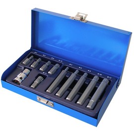 Screwdriver Set Socket Spanner Insert Bit Set 12 Point XZN Multi-Tooth M5 M6 M8 M10 M12 11 Pieces