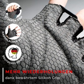 MACCIAVELLI® Gym Gloves, Weight Lifting Gloves - Breathable Training Gloves with excellent Grip for Fitness & Bodybuilding - Workout Gloves for Men & Women (Grey, M)