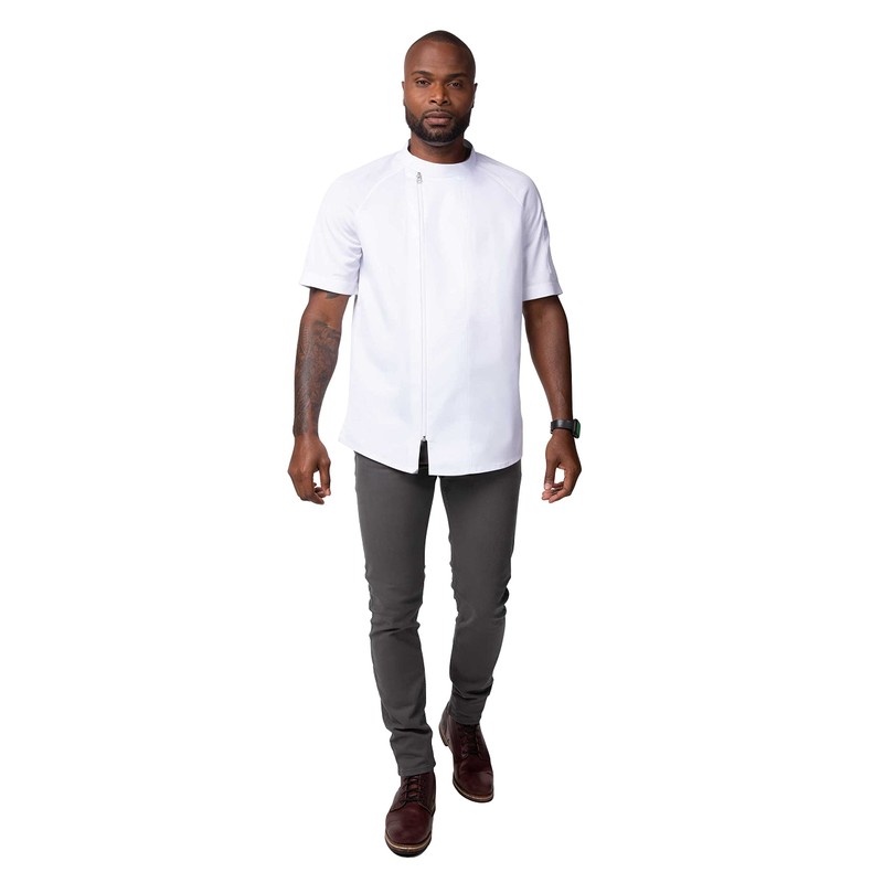 Chef Works Men's Varkala Chef Coat, White, Large