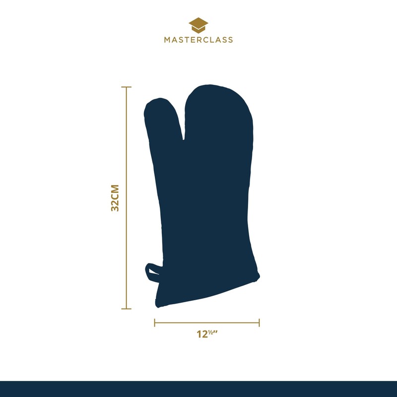 Kitchen Craft Master Class Deluxe Professional Black Single Oven Glove