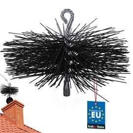 KOTARBAU® Scopa per camino 150 mm, in plastica, tutte le dimensioni, per camino, Plewa, ceramica, in acciaio inox, per caminetto