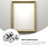 jojofuny 20pcs Stainless Steel Flush Mount Bracket Photo Frame Hanging