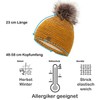 Faera Winter Warm Lined Faux Fur Bobble Hat, Fleece Lining,