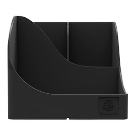 Exacompta 69514D Pen Wave Neo Deco Recycling Plastic Pen Holder with 5 Compartments for Storing Ballpoint Pens and Other Stationery Blue Angel Pen Box Pen Holder Black