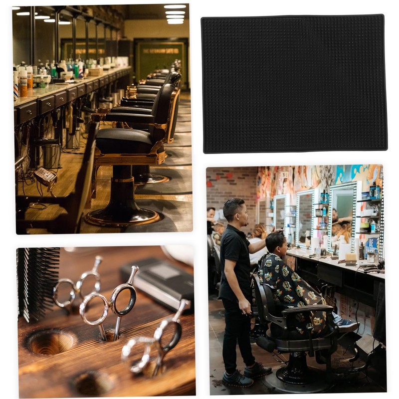 WOONEKY Clipper Anti-slip Mat Barber Tools Organizer Mat for Salon