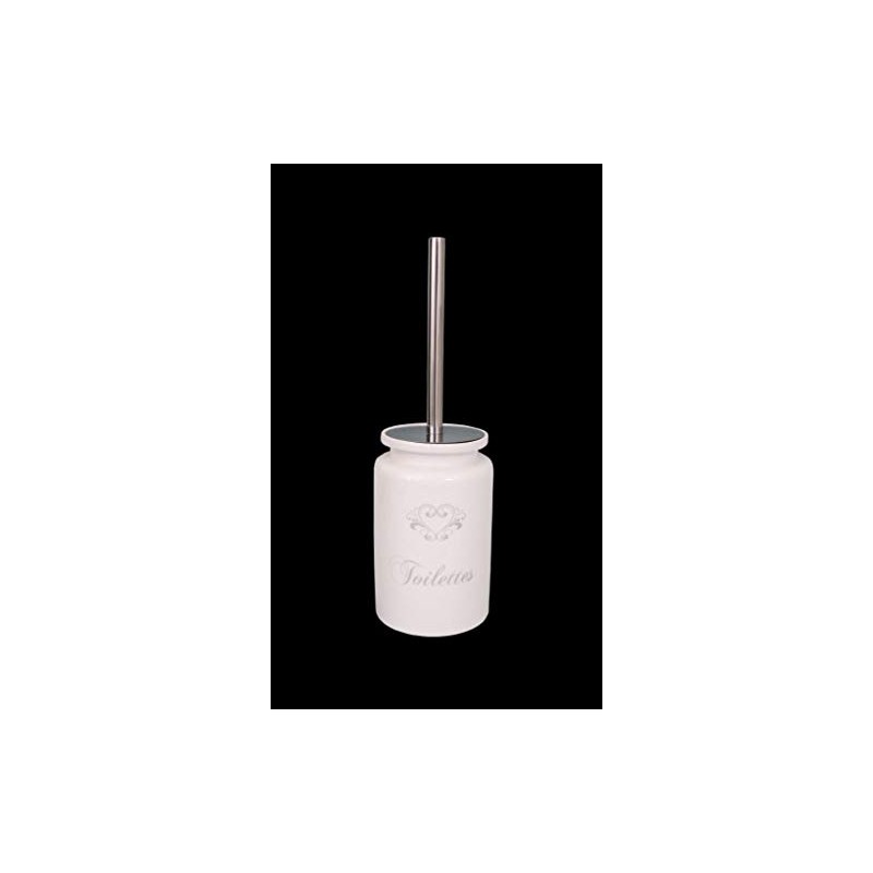 ATN French Shabby Vintage Chic Ceramic Toilettes Toilet Brush Freestanding