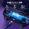 PC コントローラー ワイヤレス ホール効果スティック RGBライト TURBO連射 振動調整 6軸ジャイロセンサー 800mAhバッテリー ブラック