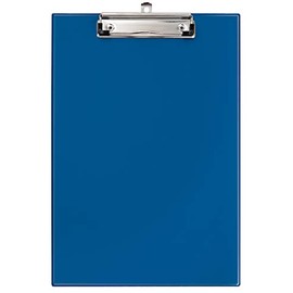 VELOFLEX 4814050 Clipboard A4 PVC with Special Clamp and Loop for Hanging Clear Pocket – Blue