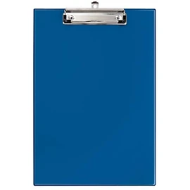 VELOFLEX 4814050 Clipboard A4 PVC with Special Clamp and Loop for Hanging Clear Pocket – Blue