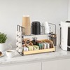 CACHOLIV Coffee Station Organizer for Countertop - Bamboo Bar Organizer