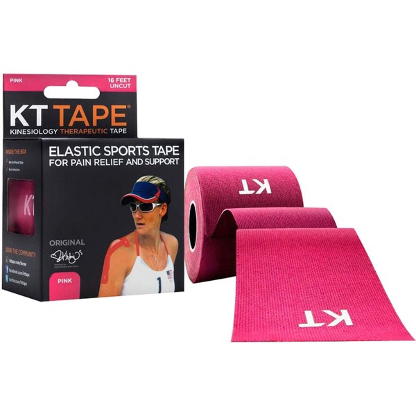 KT Tape Original Cotton Elastic Kinesiology Therapeutic Athletic Tape, 16 Ft, Uncut Roll