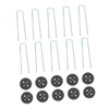 NOLITOY 25 Sets U Shaped Garden Stakes with Gaskets Durable