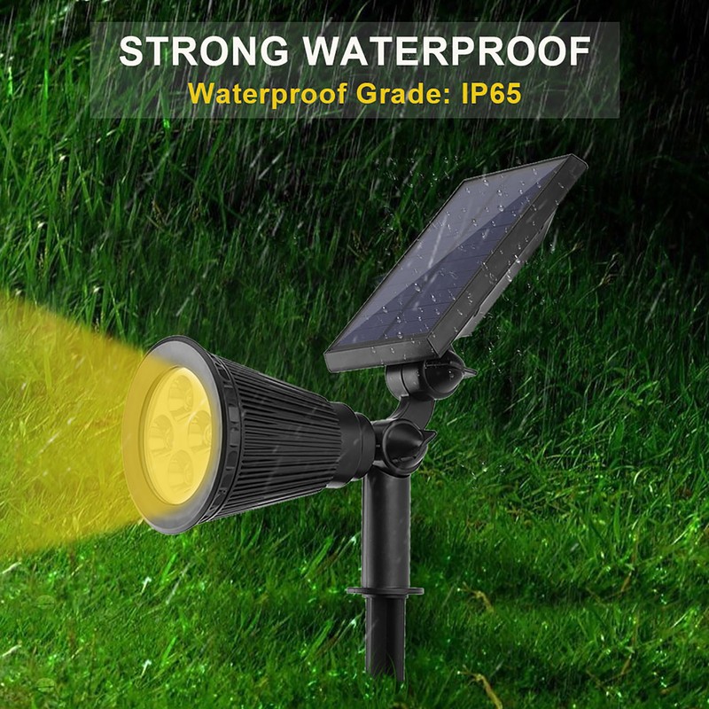 Outdoor Solar Powered Lawn Light 4LED Garden Yard Pathway Spotlight