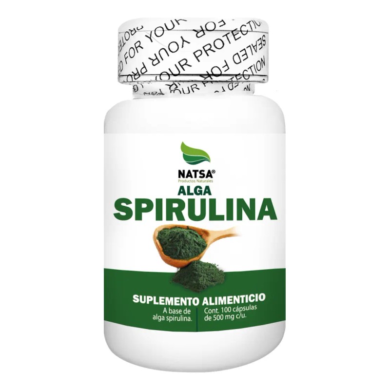 Alga Spirulina 100 Cápsulas Aporta Minerales Proteinas Anti Anemico Excelente