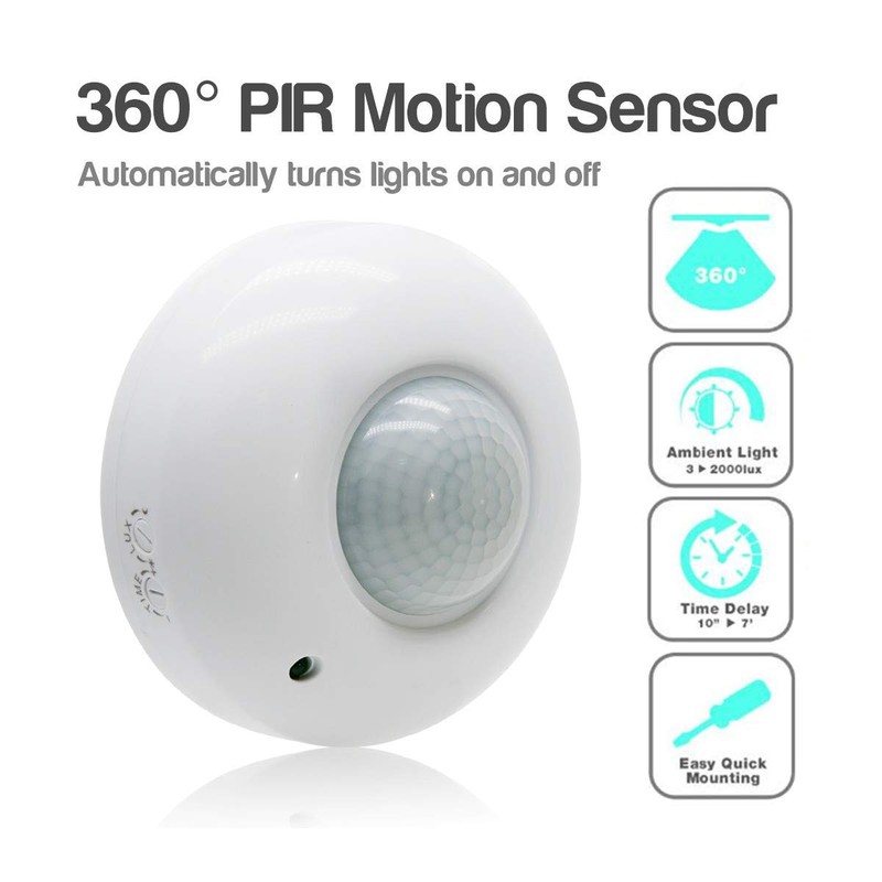 Sensky 360 Degree Ceiling Mount Occupancy Sensor, 110-240V PIR Motion
