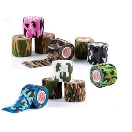 Prairie Horse Supply Vet Wrap Tape Bulk (Assorted Camo Colors) (12 Pack) (2 Inches wide) Vet Wrap Medical First Aid Tape Self Adhesive Adherent for Ankle Wrist Sprains and Swelling