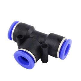 Metaland 3/8" OD Push to Connect Tee Fitting 3 Way T Shape Quick Push Lock Adapter (Pa...