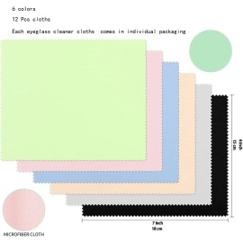 Unbranded Glasses Cleaning Cloths(12 pcs),Premium Eyeglass Cleaner Cloth