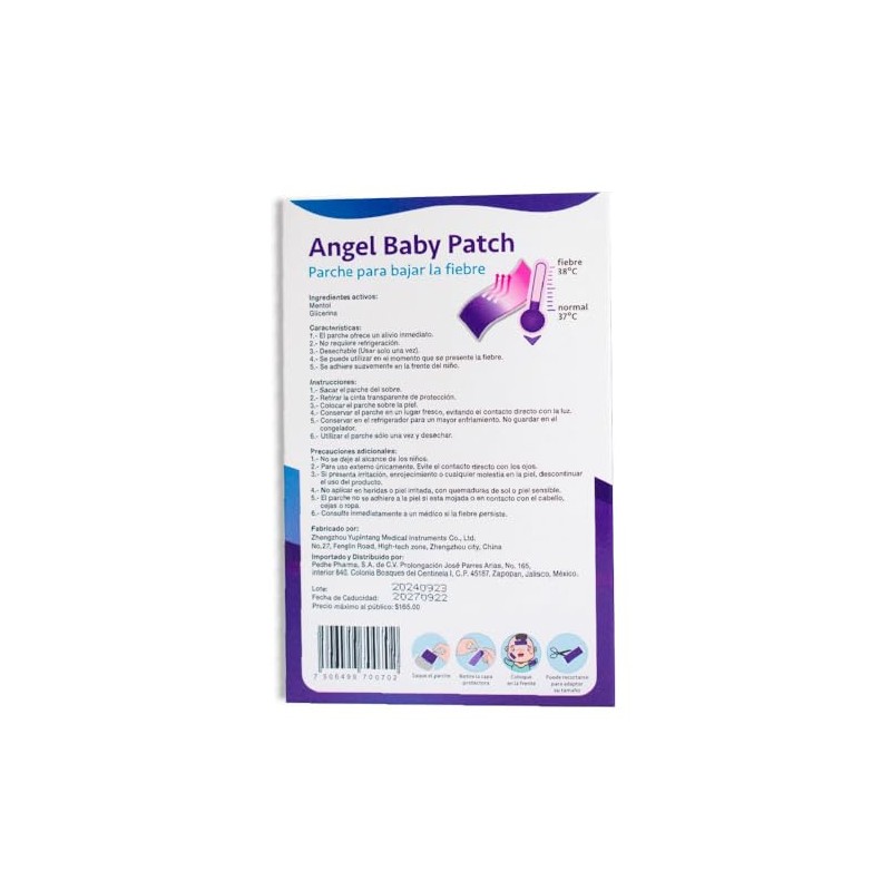 Pedhe Pharma Angel Baby Patch Caja C4 Parches De 4x10cm