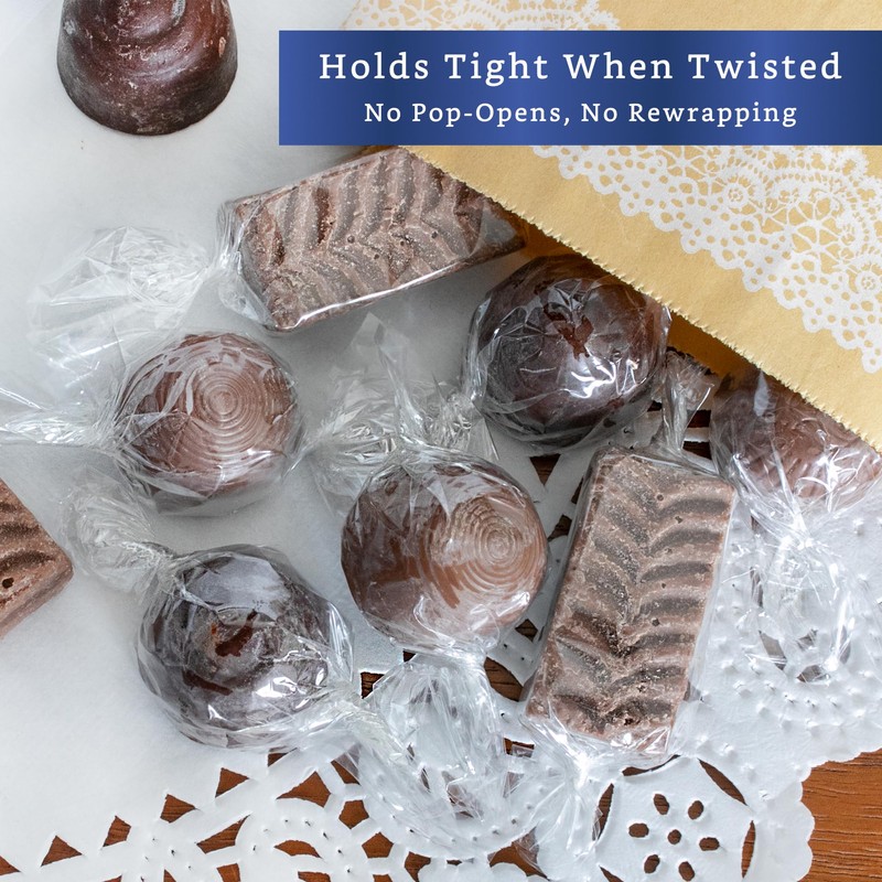 Clear Candy Wrappers for Caramels (300 Pcs 5 x 5
