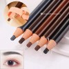 Lápiz Delineador Diseño Cejas + Brocha Doble Punta Kit 3pz