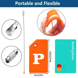 6 Colorful Unique Silicone Initial Luggage Tags Identifiers for suitcases with Labels Durable Steel Loop Baggage Handbag（P）