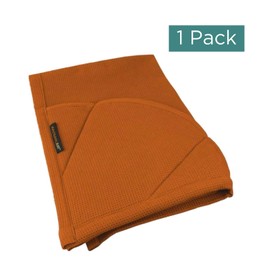 Rachael Ray Moppine Towel - 2-in-1 Kitchen Towel and Pot Holder with 2 Heat Resistant Pockets to Grip Hot Cookware, Bakeware -Absorbent Kitchen Towels Perfect for Drying Dishes and Hands,Burnt Orange