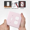 Wmhusu Light Switch Cover Plate Rose Pink 2 Gang Outlet