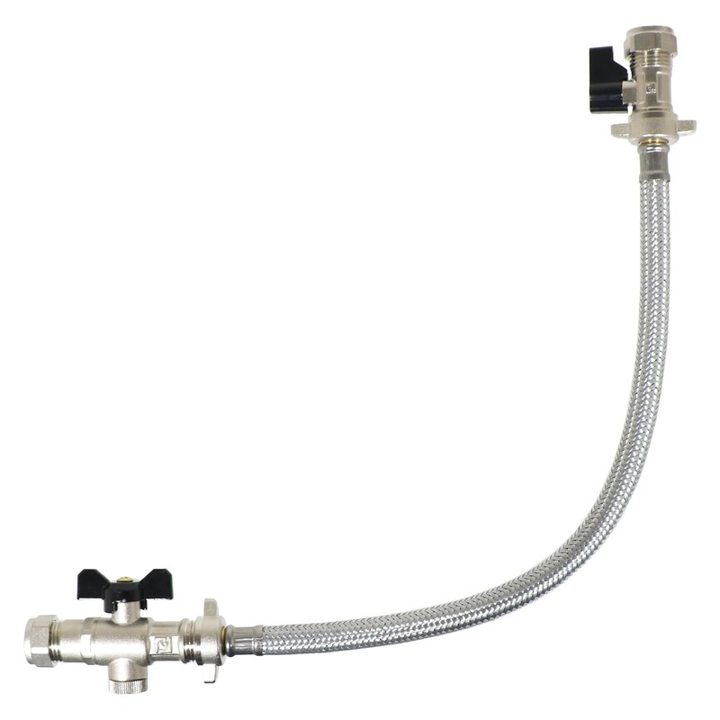 SPARES2GO Combi Boiler Filling Loop Straight Part L Compliant Central