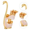 Coffee Dessert Spoon Set European Style Elegant Swan Fruit Scoop